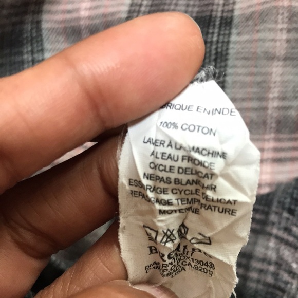 PrAna XL plaid cotton front button shirt. - Picture 6 of 9